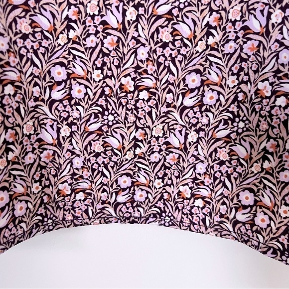 J. Crew Puff-Sleeve Satin Back Crepe Top Floral Flourish Blouse BL008 Fall 22" - Picture 8 of 12